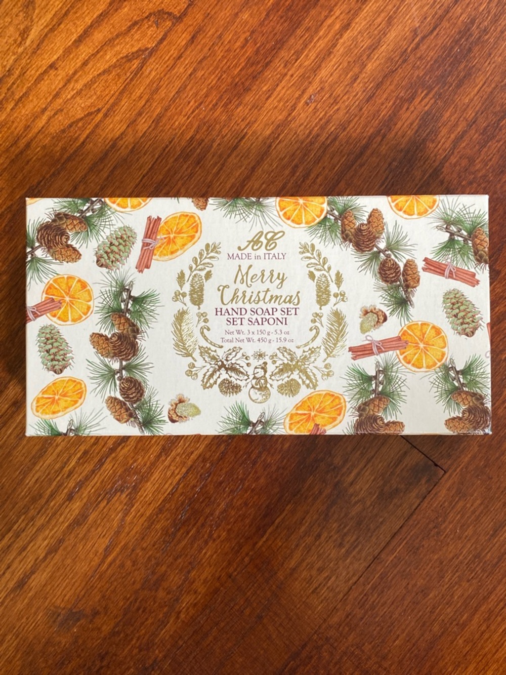 Aranicio cannella orange cinnamon set sapone mani had soap set made in Italy